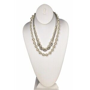Layered Pearl Rhinestone Necklace Luxury Classic‎ Chic Romantic Coquette